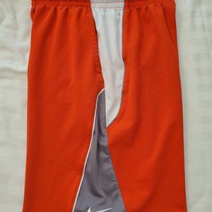 Nike Orange and Gray Dri-Fit Athletic Shorts Mens Medium